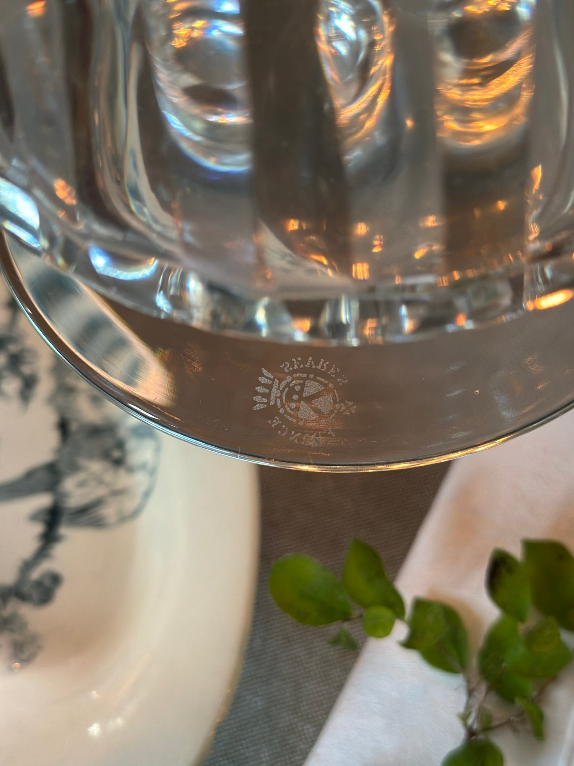 Exquisite cut crystal decanter, Sèvres crystal factory