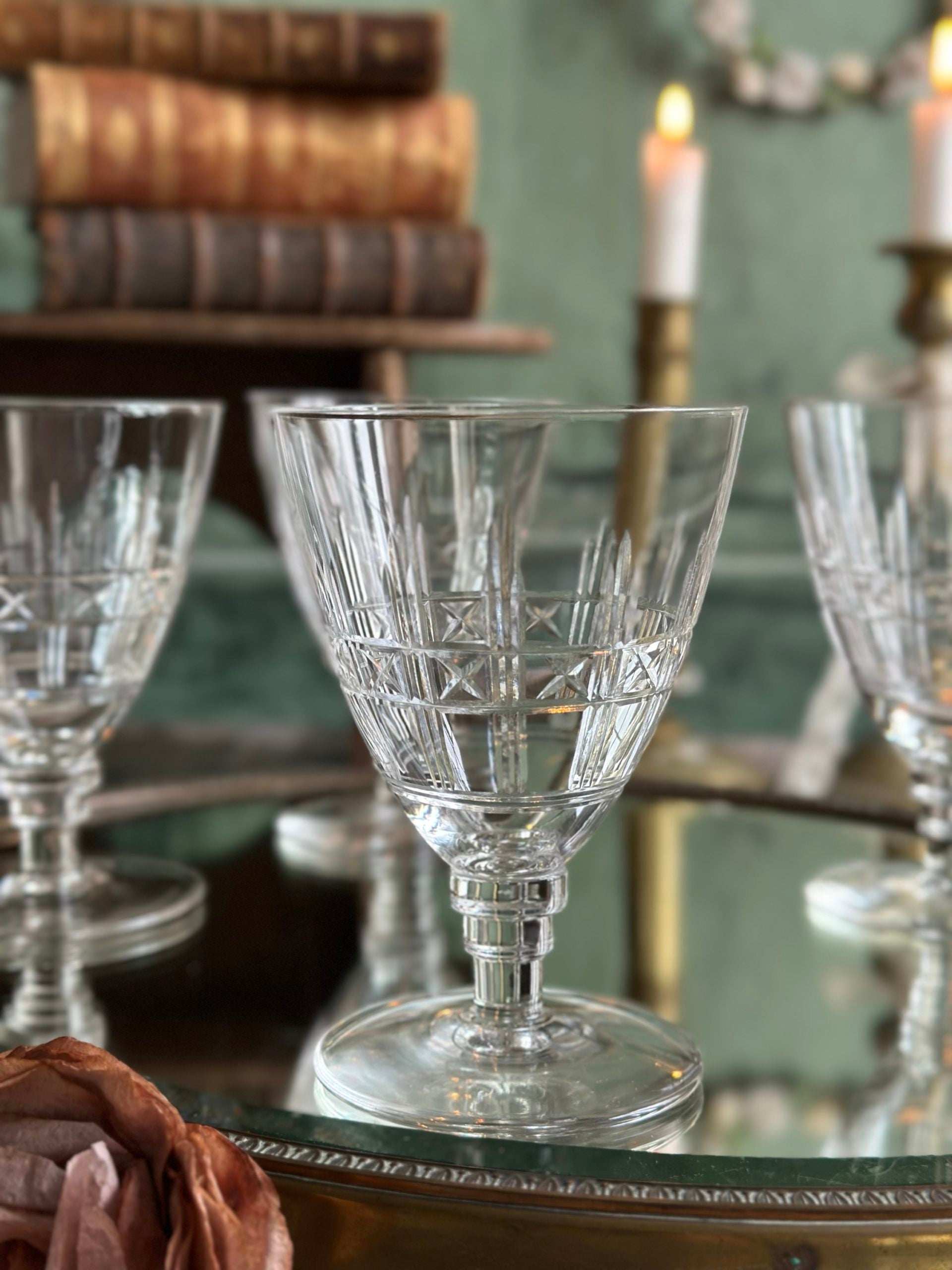 Suite de 4 verre à eau en cristal St Louis modèle Cévennes taille 451