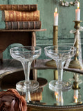 Two Baccarat crystal champagne coupes, champagne-style - 19th century