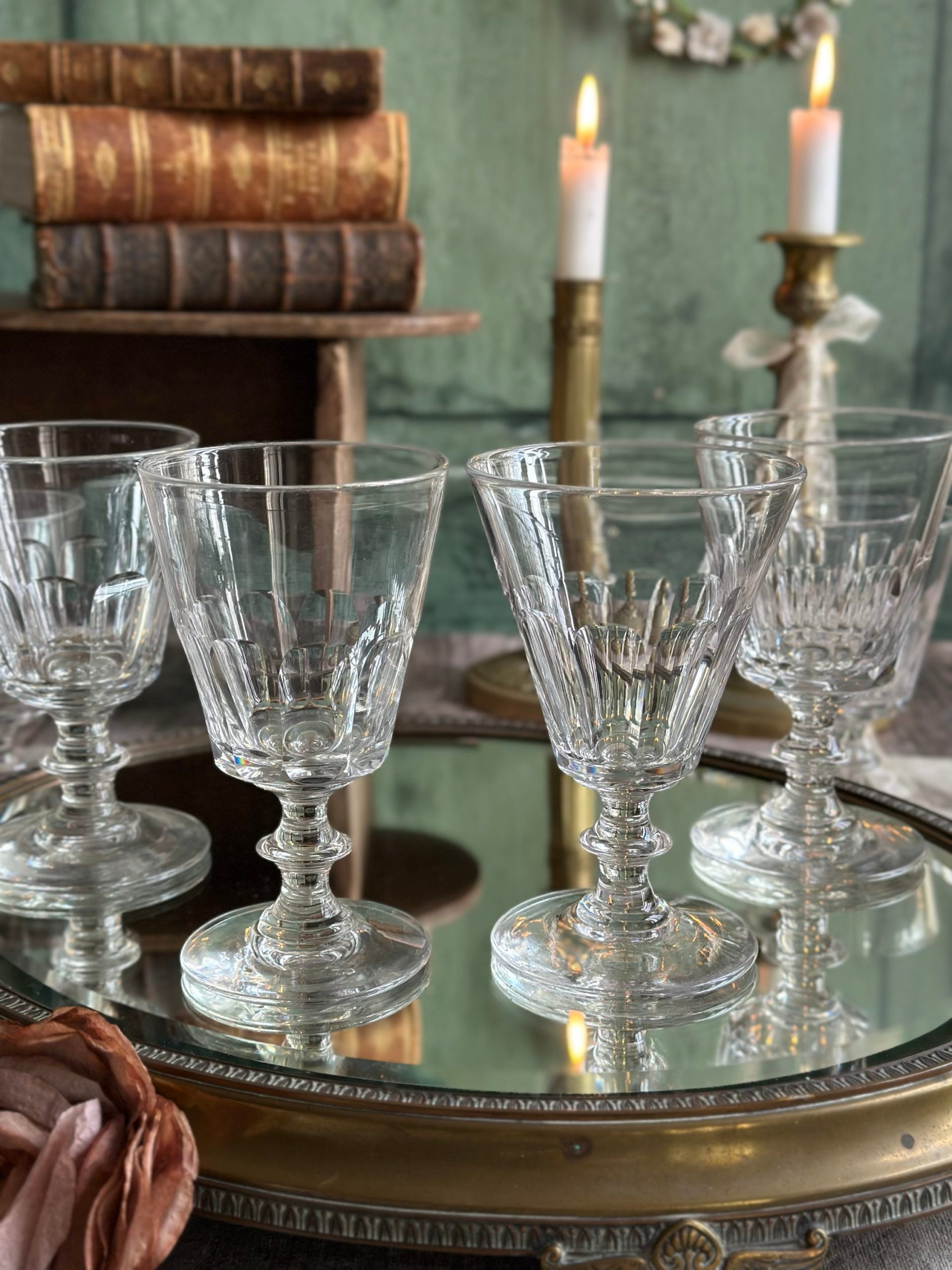 Suite de 6 verres à eau en cristal Baccarat /St. Louis modèle Caton - XIXème
