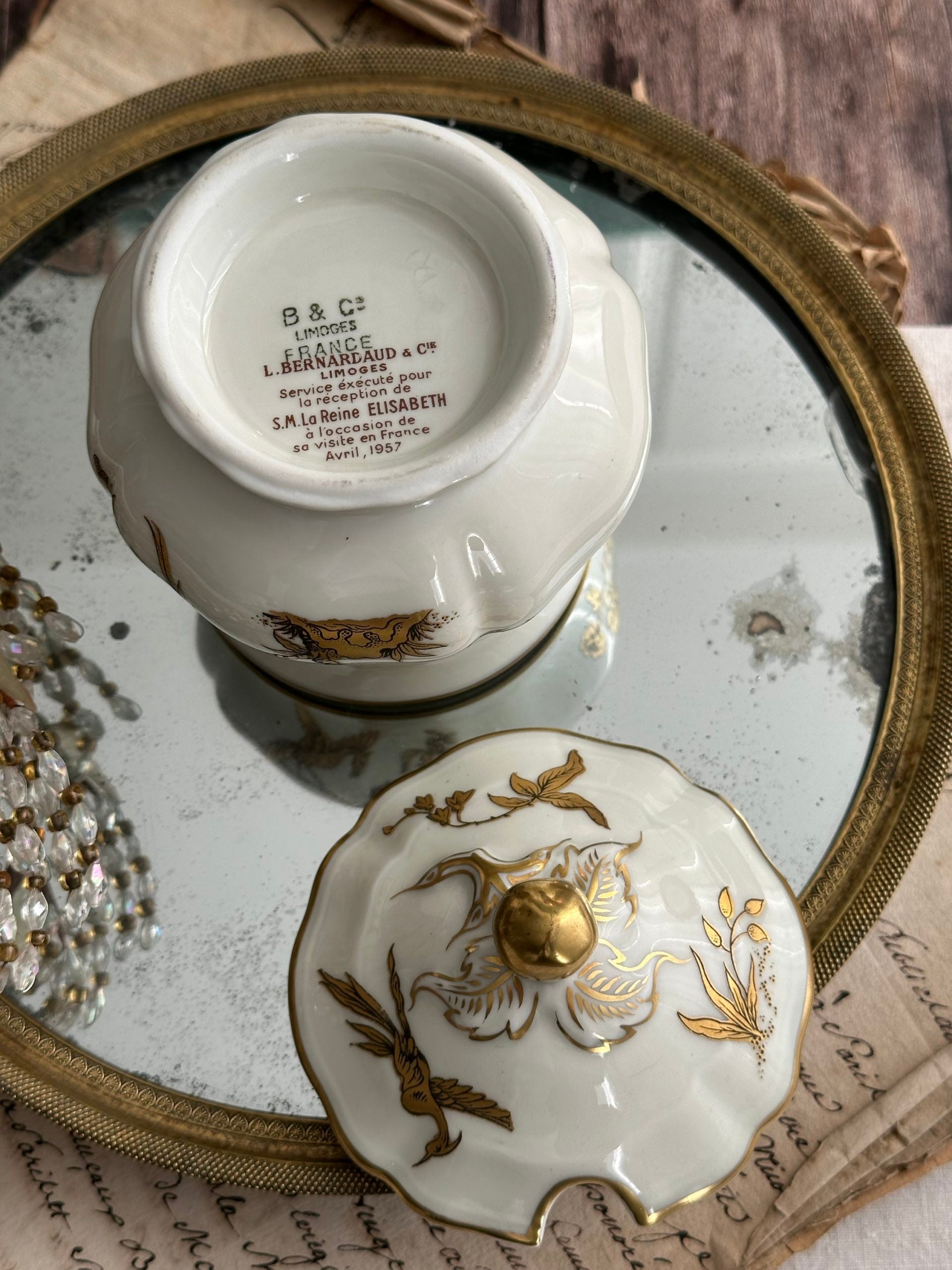 Bernardaud Limoges Sugar Bowl, Queen Elizabeth II Model