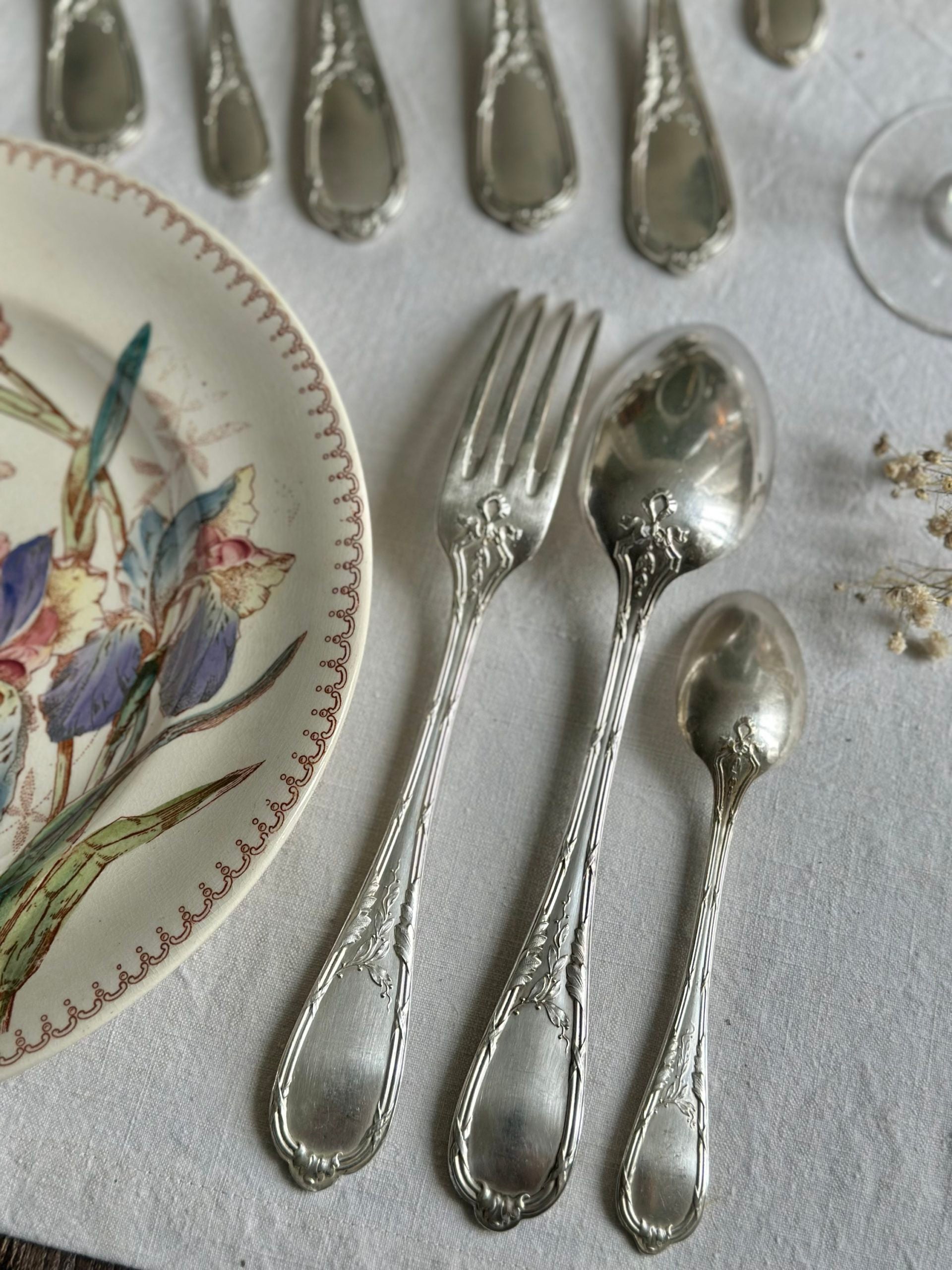 36-piece flatware set by ERCUIS silversmiths