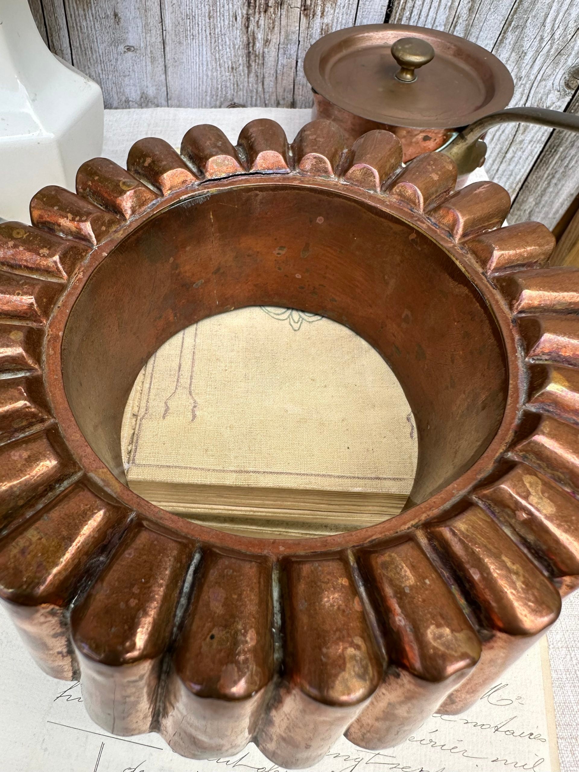 19th century copper cake mold