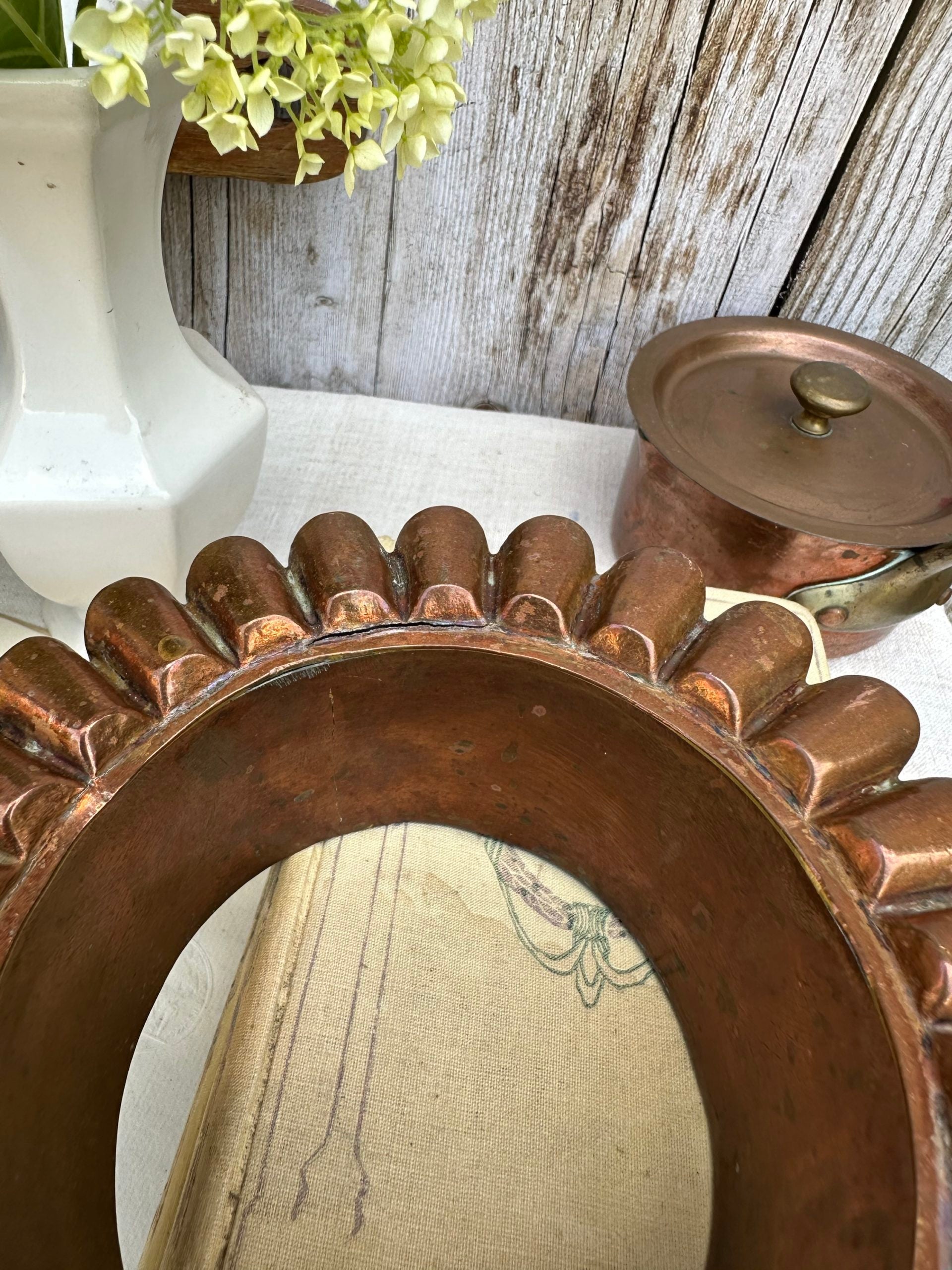 19th century copper cake mold