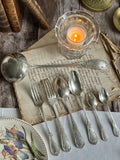 Exquisite 37-piece silver-plated flatware set from the 19th century