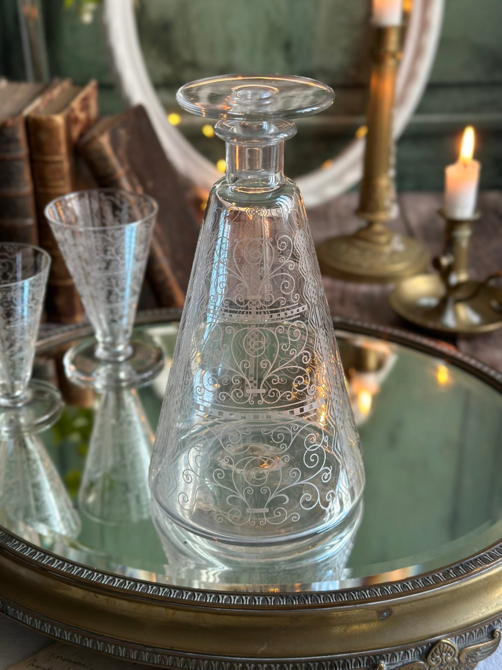 Baccarat crystal decanter, Lido model - the 1930s