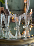 Set of 4 Baccarat crystal white wine glasses, Lido pattern