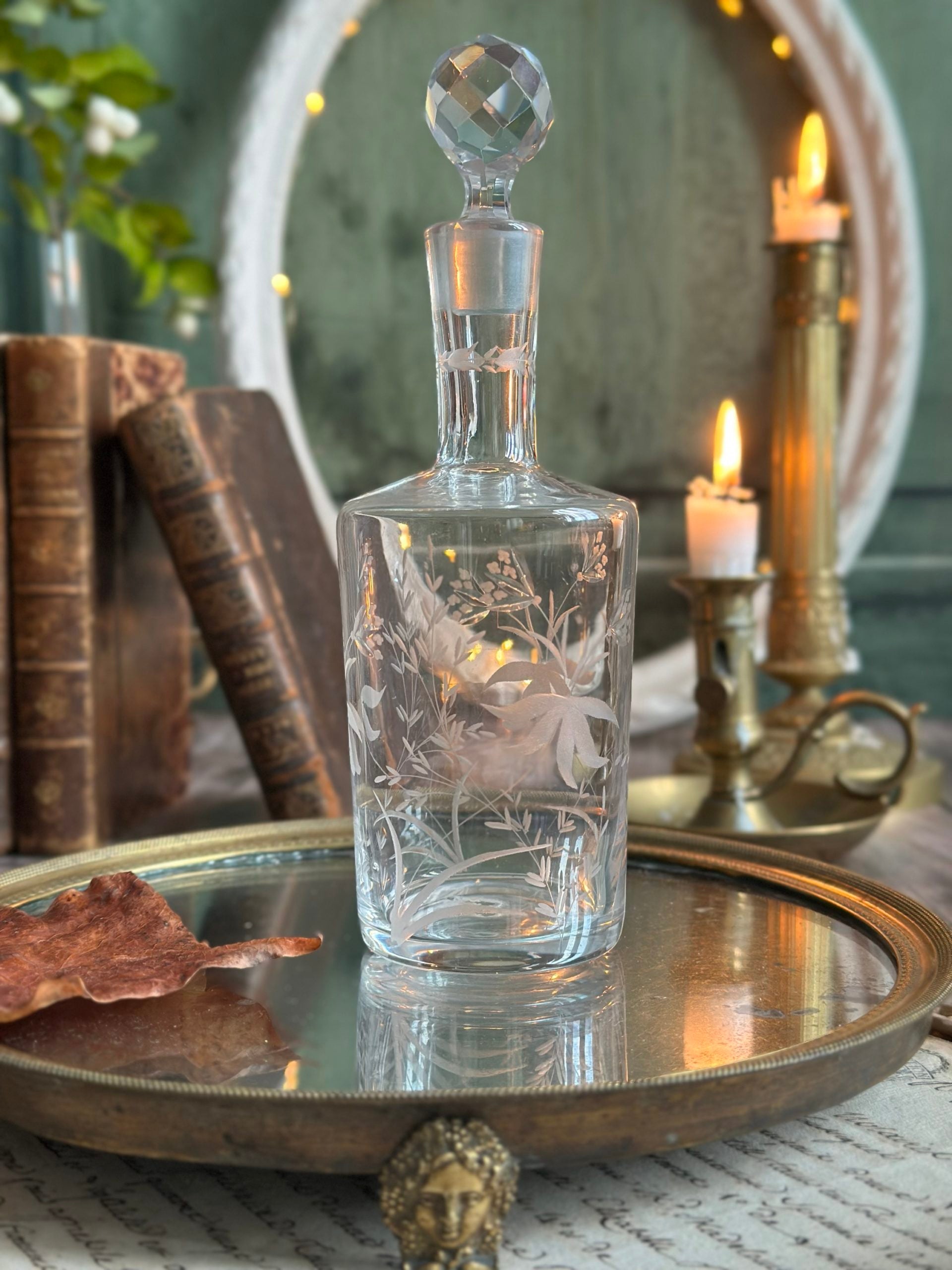 Antique bottle, beautifully engraved