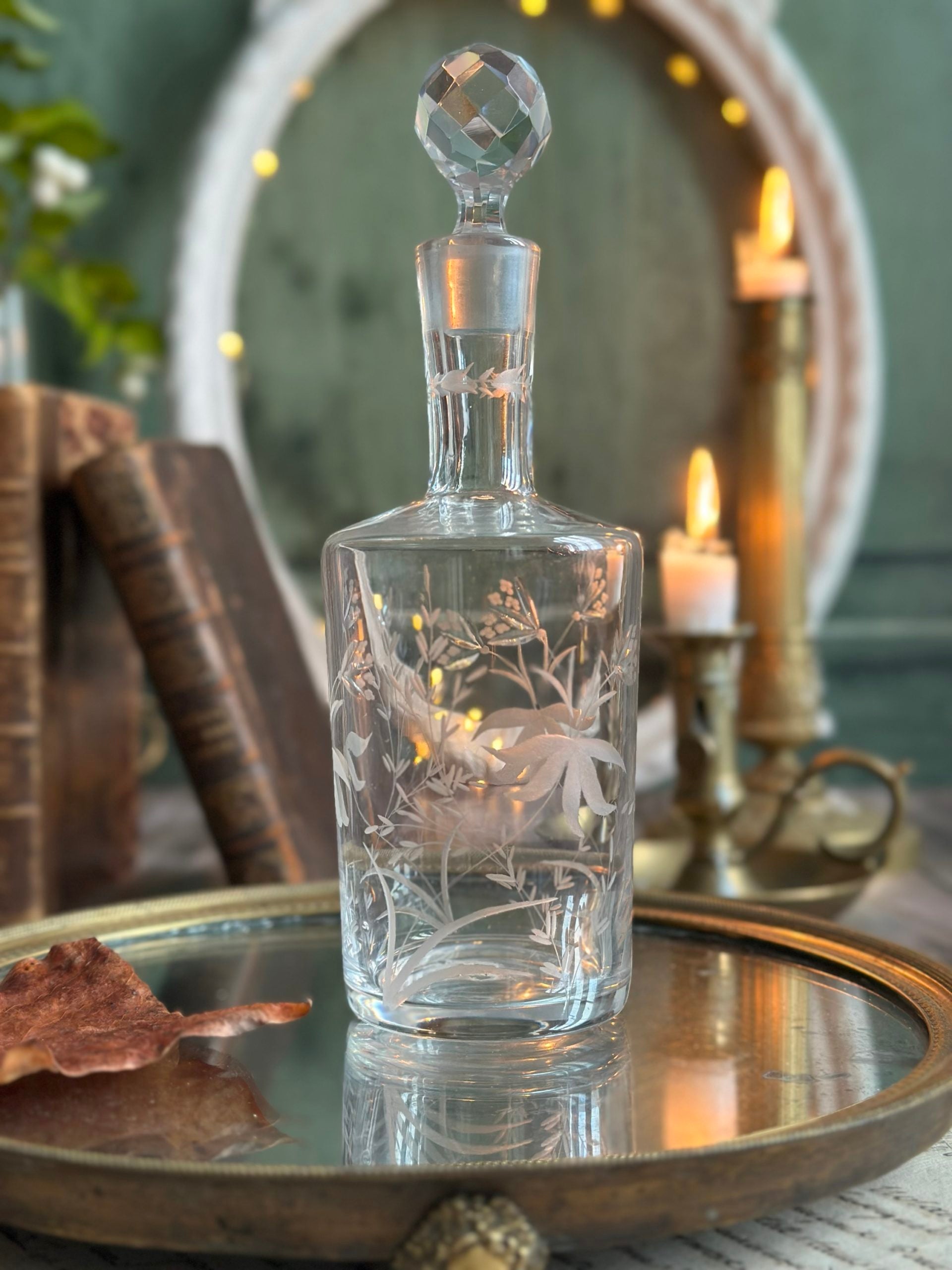 Antique bottle, beautifully engraved