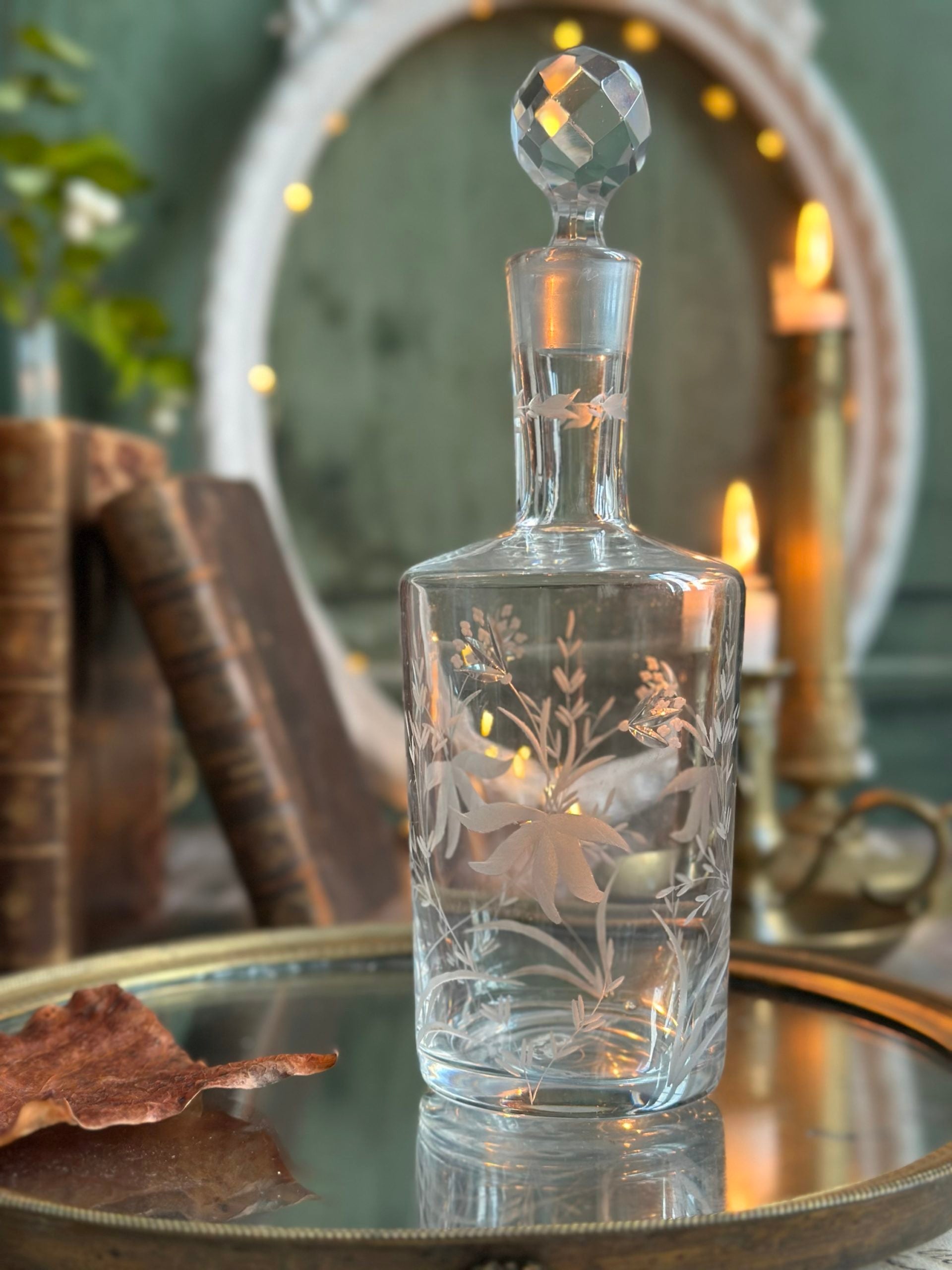 Antique bottle, beautifully engraved