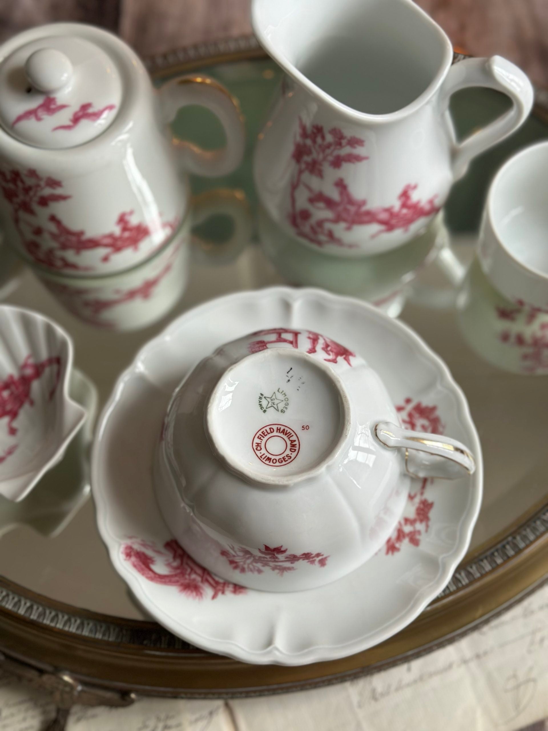 Haviland porcelain breakfast set