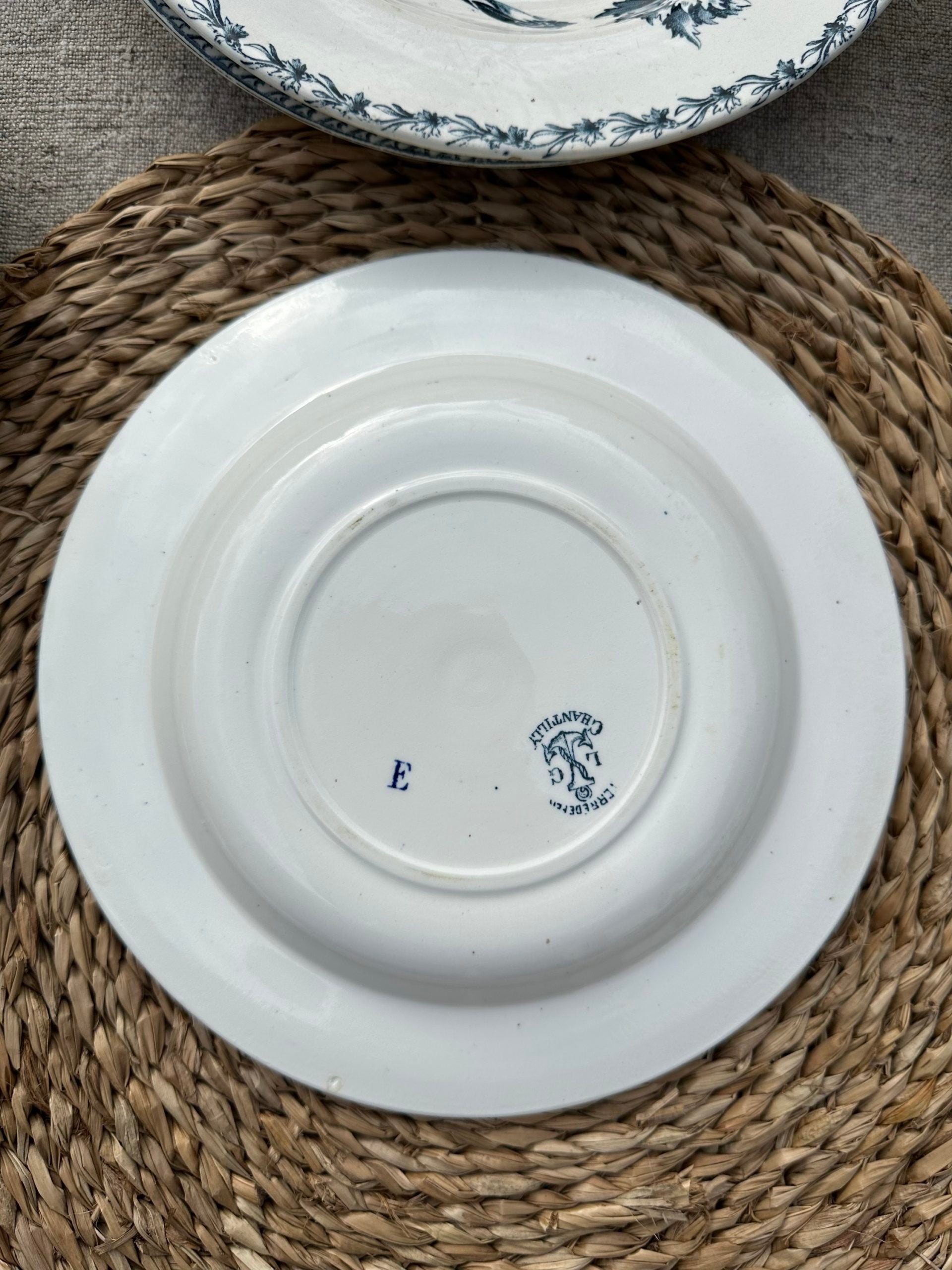 II. Set of 6 mismatched soup plates