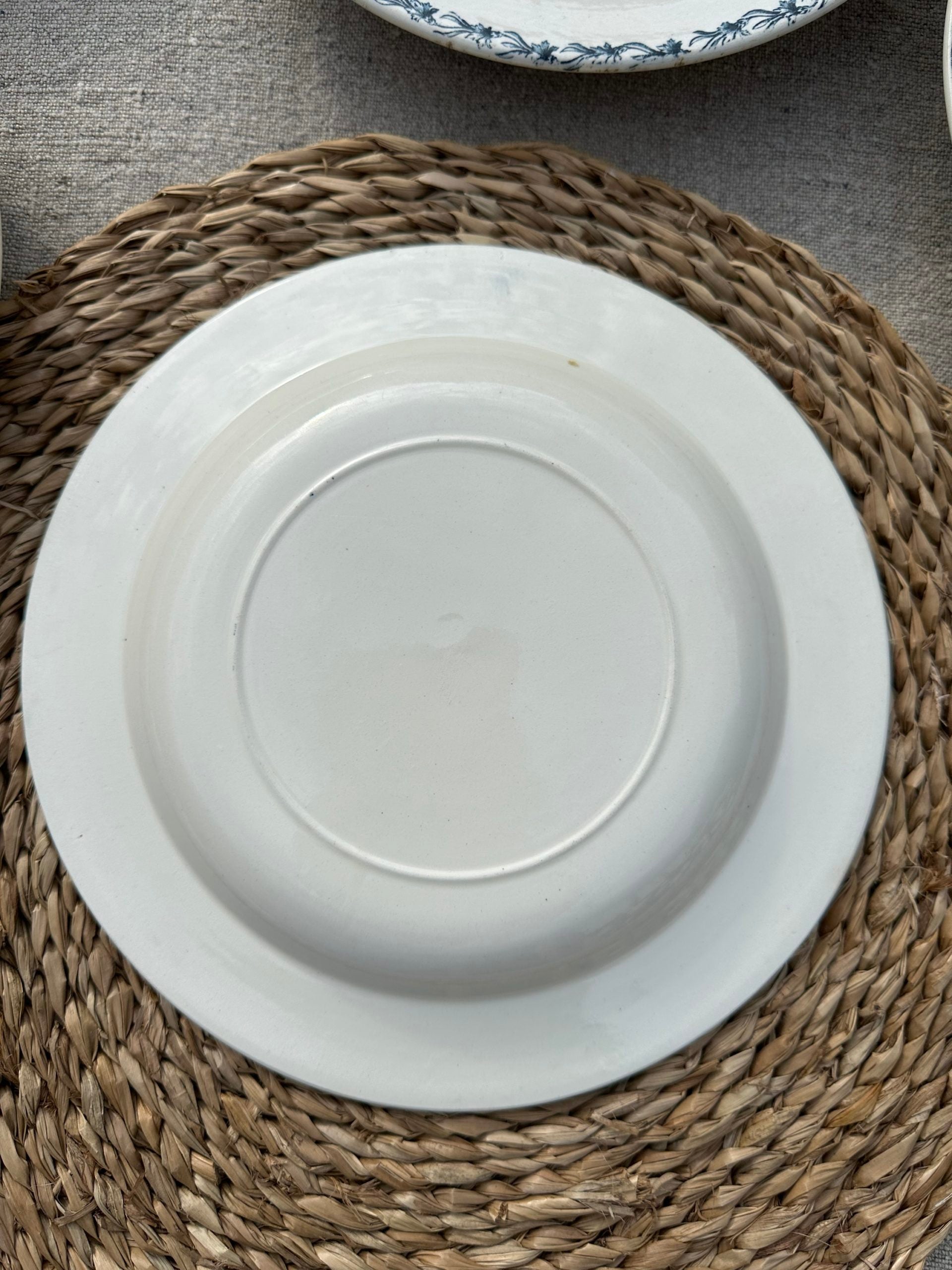 II. Set of 6 mismatched soup plates