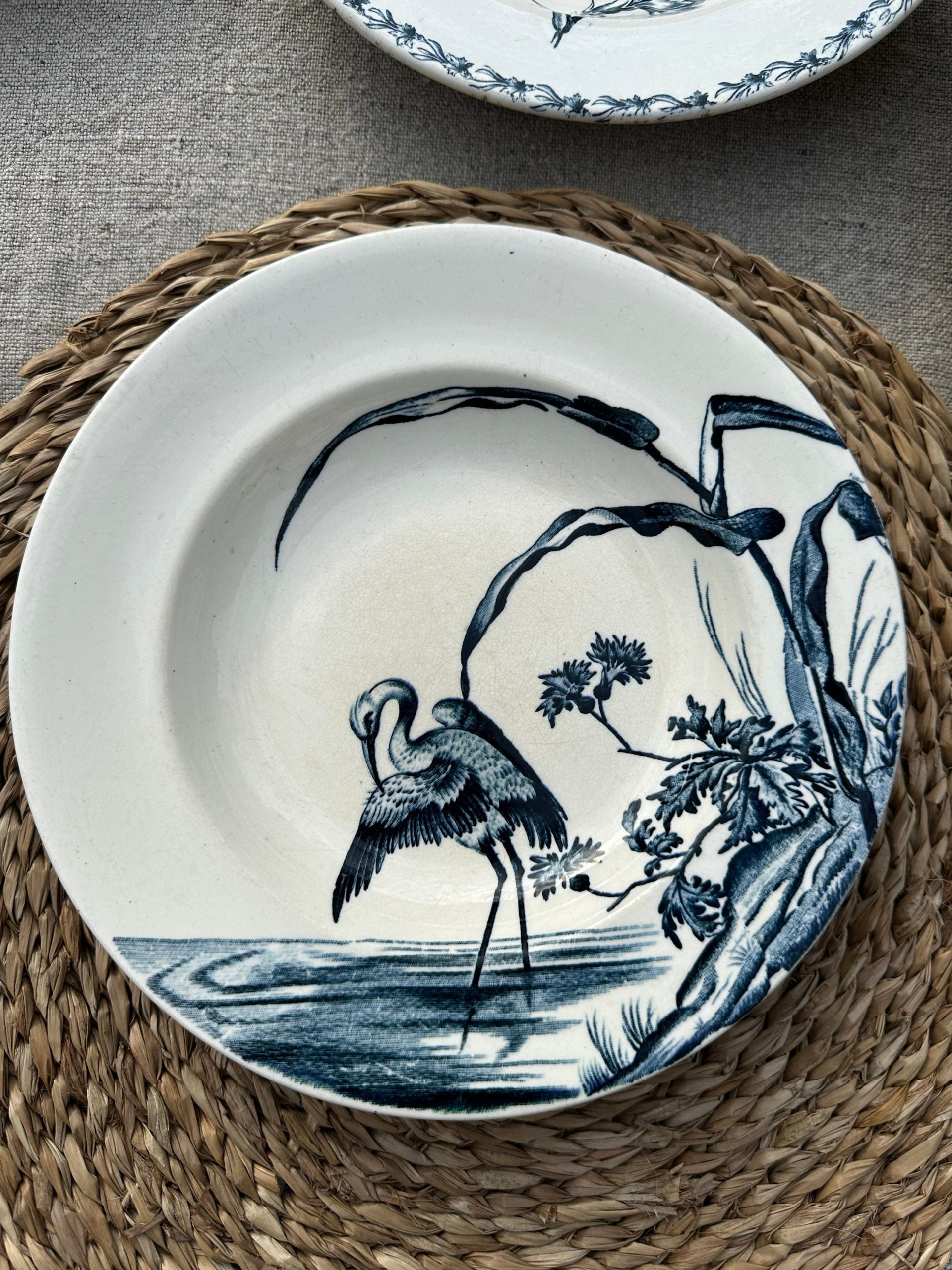 II. Set of 6 mismatched soup plates