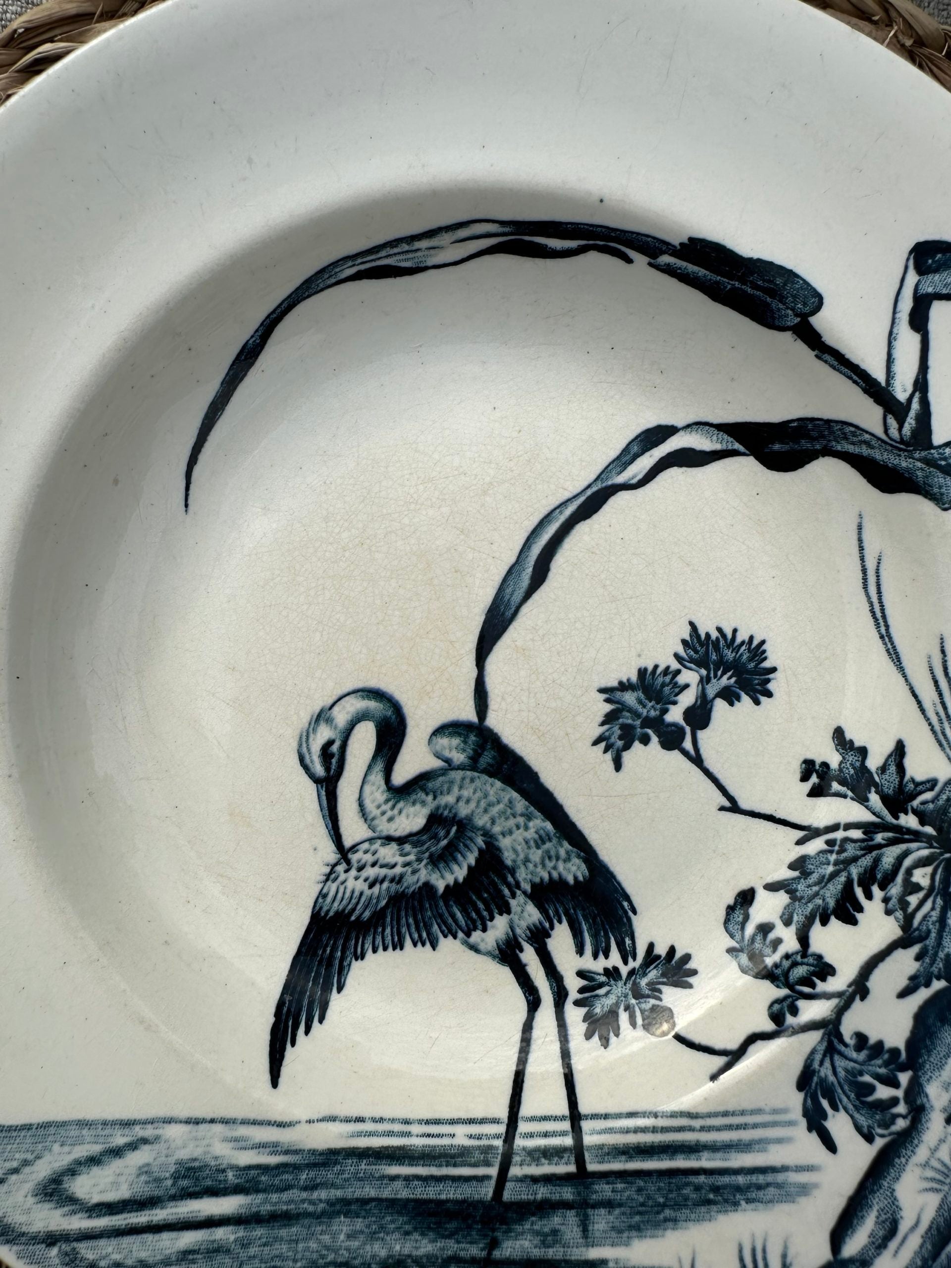 II. Set of 6 mismatched soup plates
