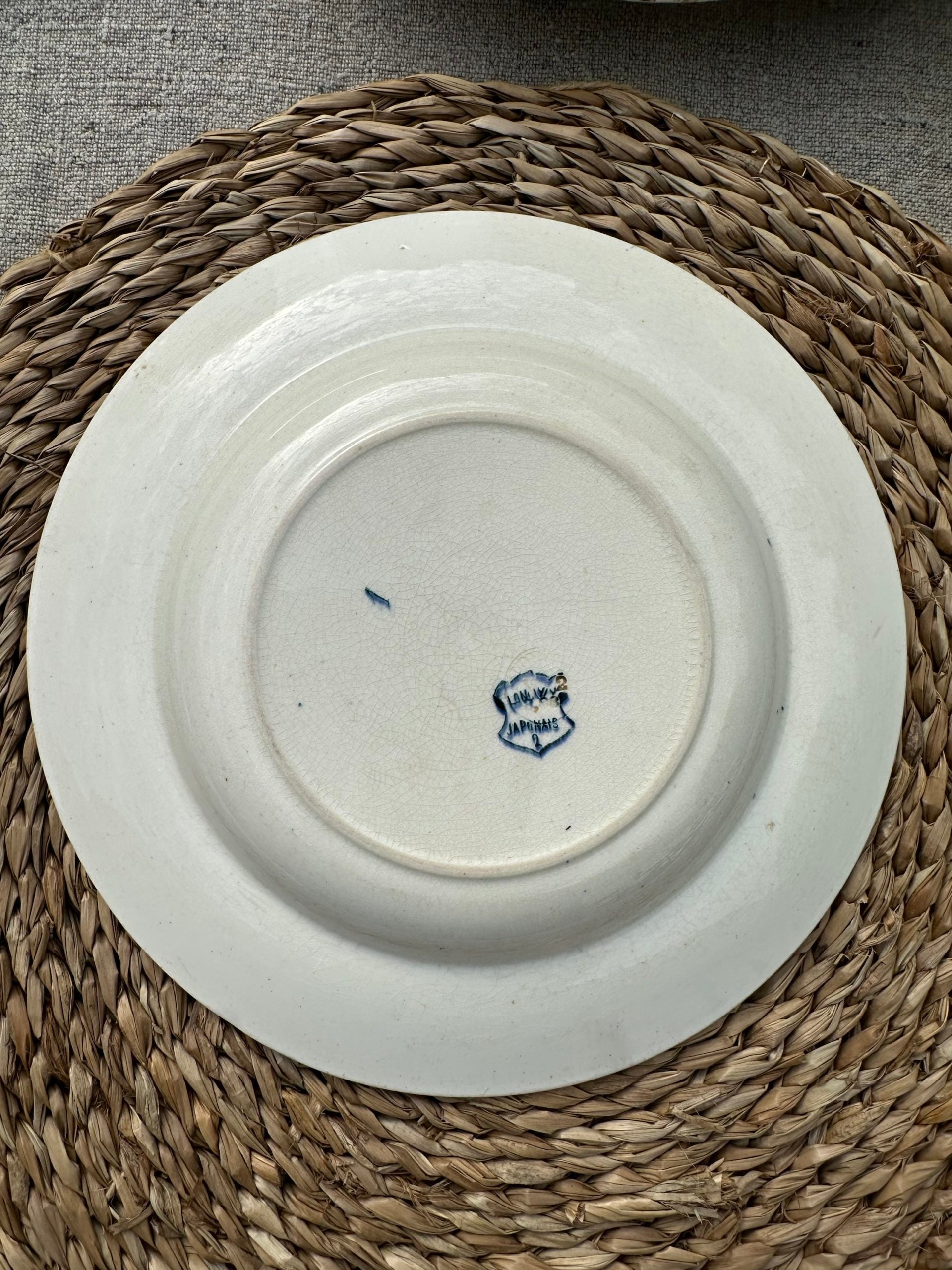 II. Set of 6 mismatched soup plates