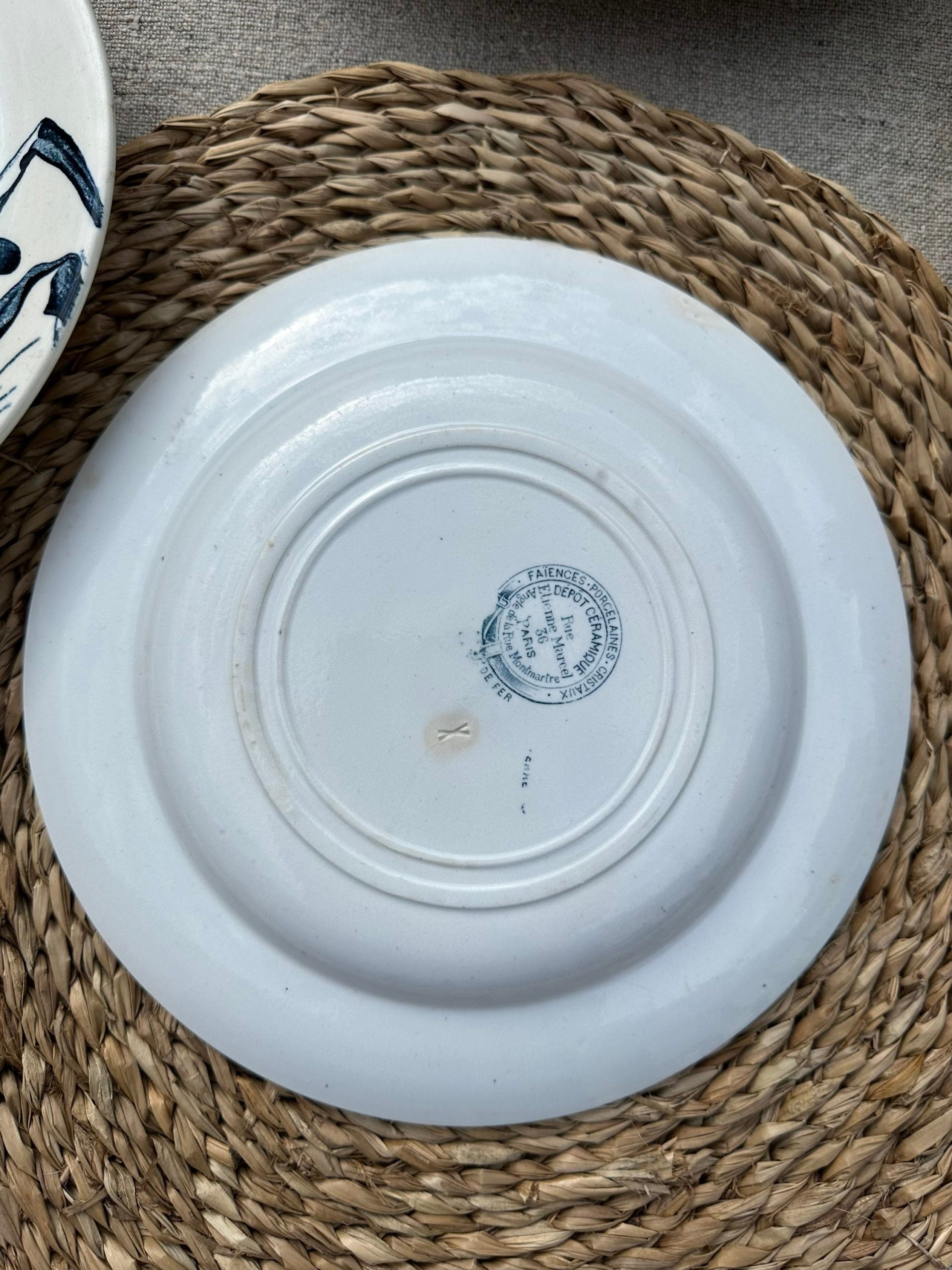 II. Set of 6 mismatched soup plates