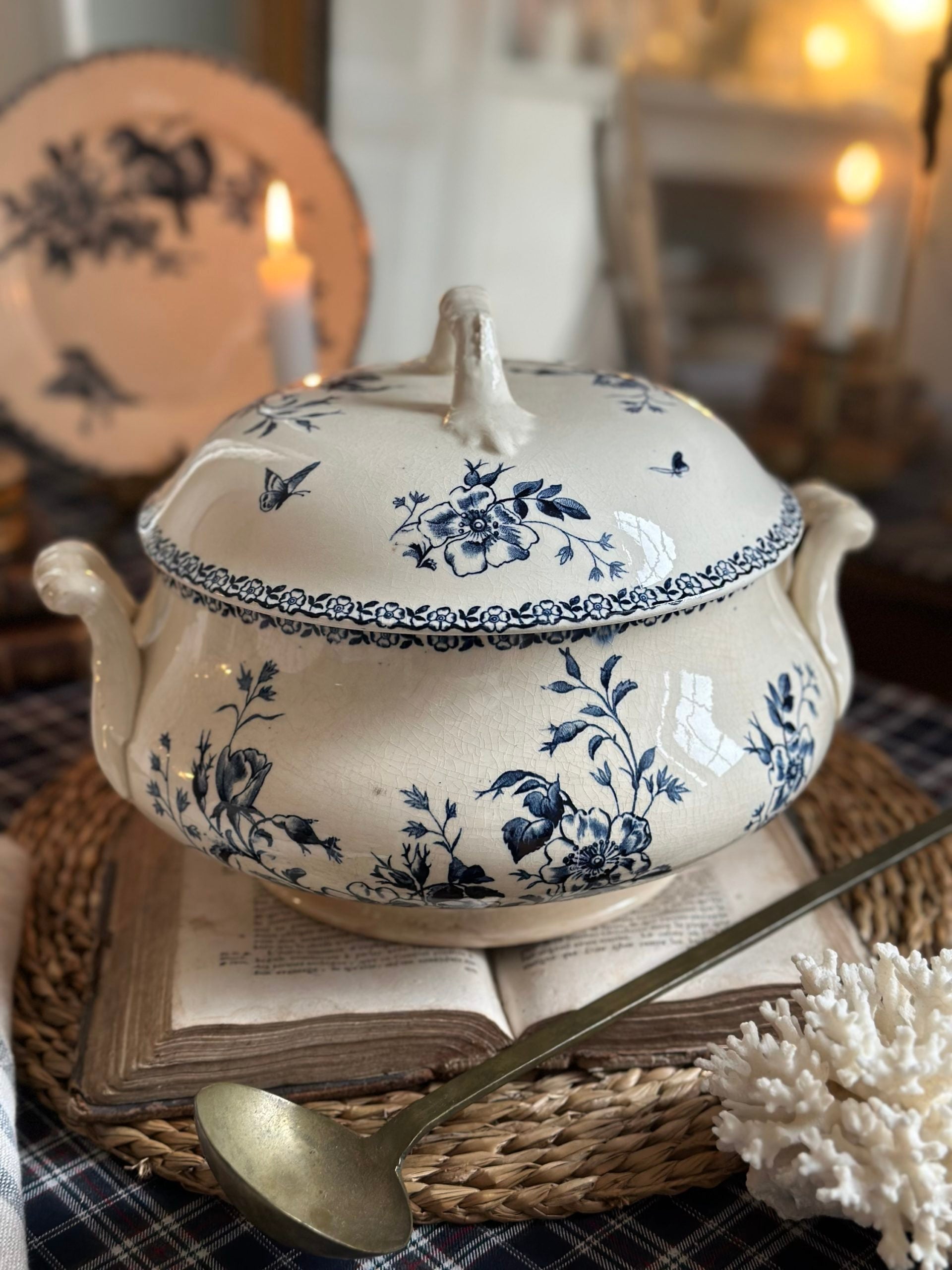 Gien May pattern soup tureen