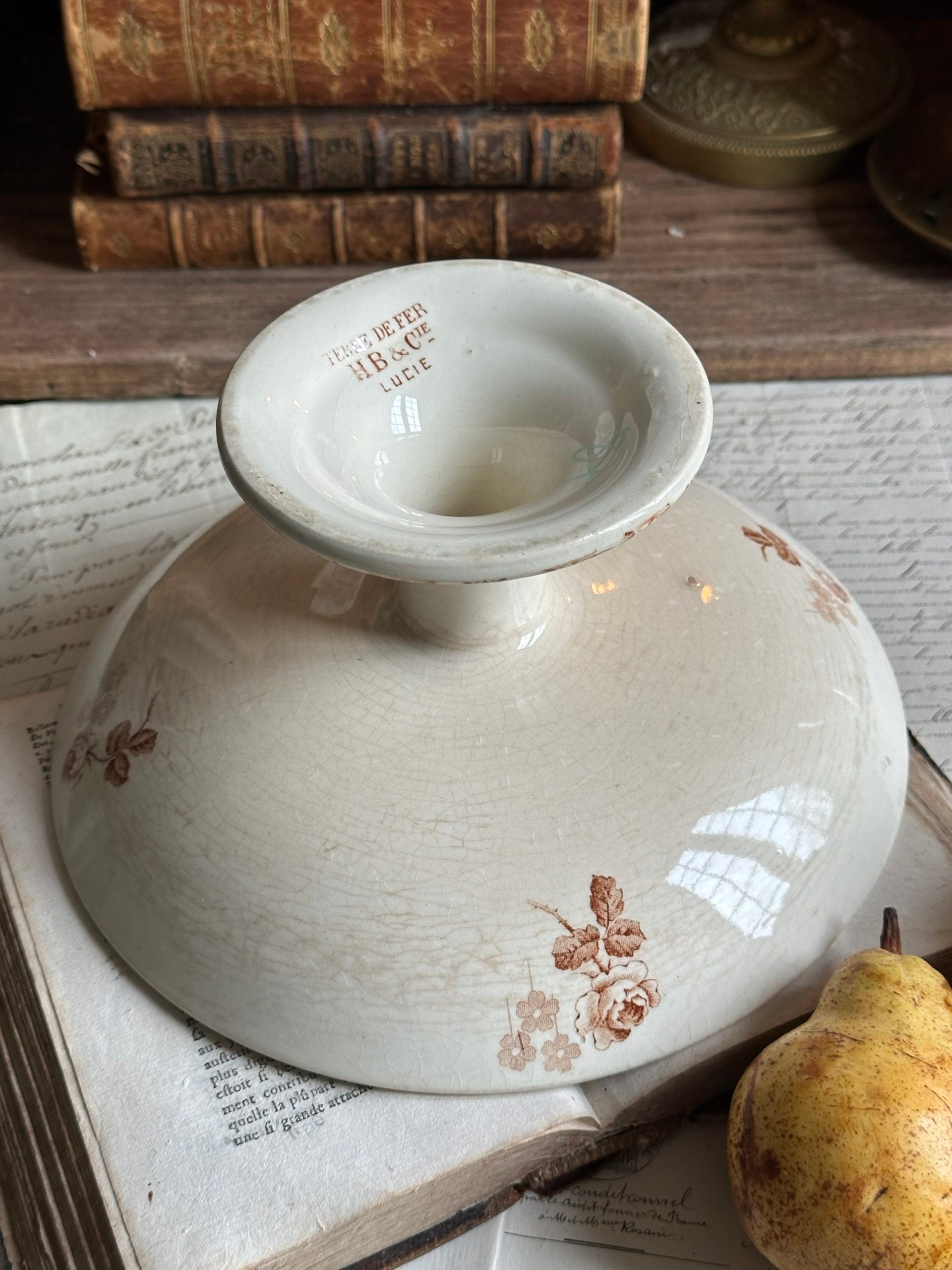 Lucie model compote dish from Choisy le Roi