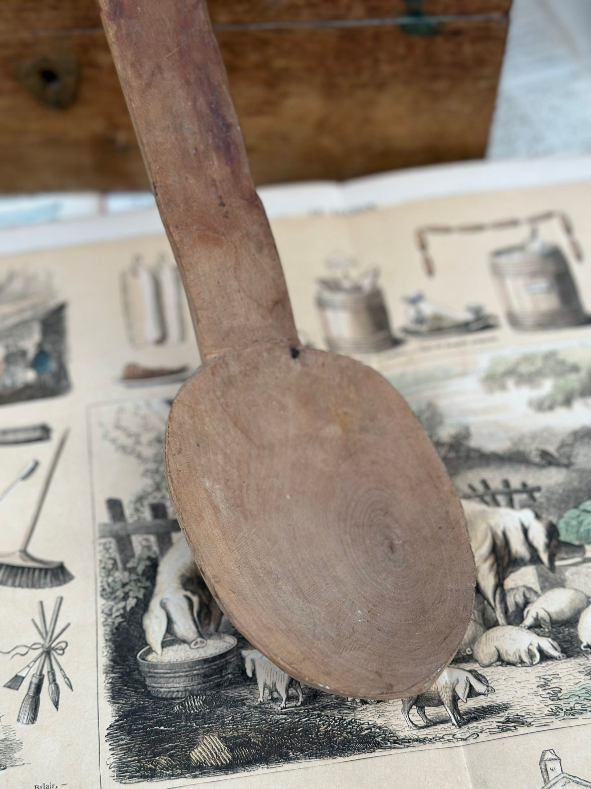 II. Very large wooden spoon