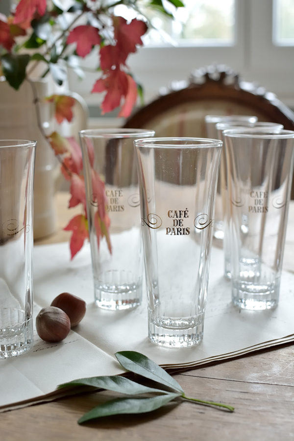 Ensemble de 8 verres anciens Café de Paris – Image 5