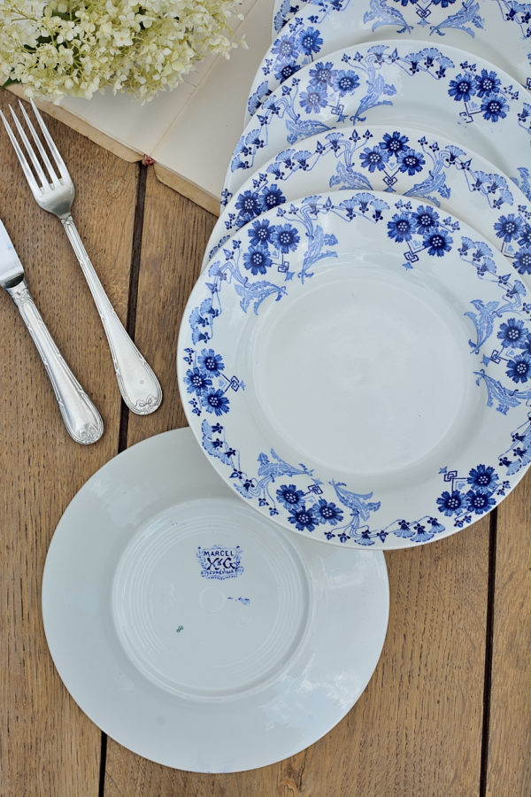 Ensemble de 6 assiettes à dessert Lunéville modèle Marcel – Image 4