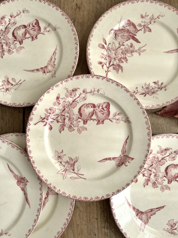 I. Ensemble de 6 assiettes plates Sarreguemines modèle Favori – Image 2