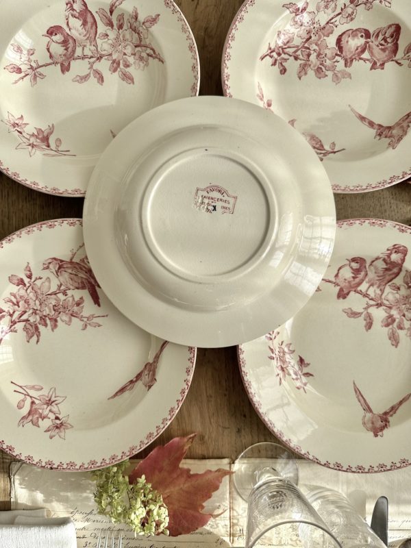 I. Ensemble de 6 assiettes creuses Sarreguemines Favori – Image 7