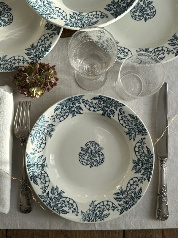 Ensemble de 6 assiettes creuses terre de fer manufacture Clairefontaine modèle Chantilly – Image 3
