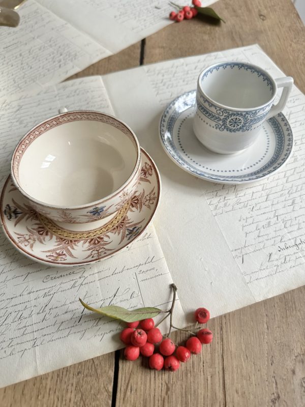 Deux tasses Sarreguemines – Image 2