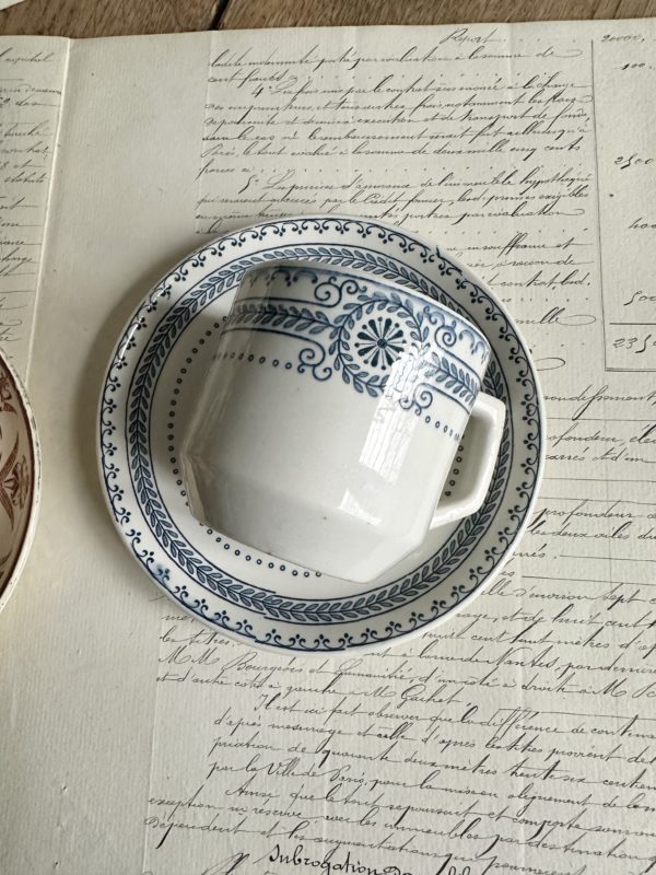Deux tasses Sarreguemines – Image 3