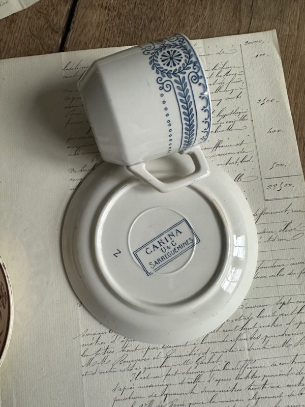 Deux tasses Sarreguemines – Image 5