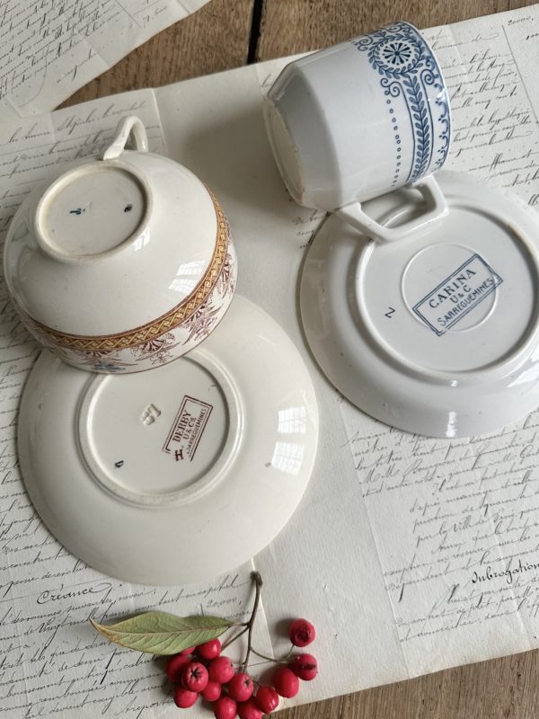 Deux tasses Sarreguemines – Image 6