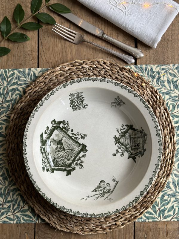 Plat creux Sté Franco-anglaise modèle Cottage