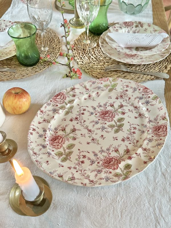 Grand plat ovale Johnson Bros modèle Rose Chintz – Image 4
