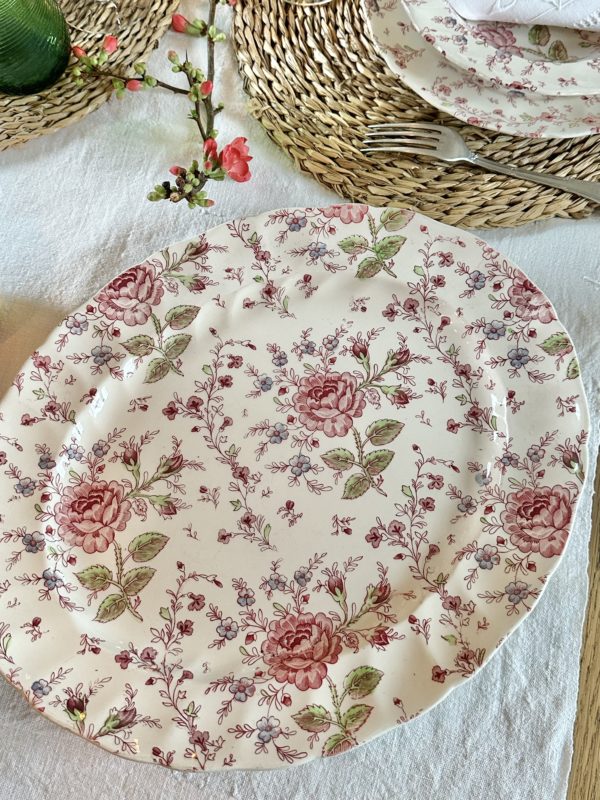 Grand plat ovale Johnson Bros modèle Rose Chintz – Image 5