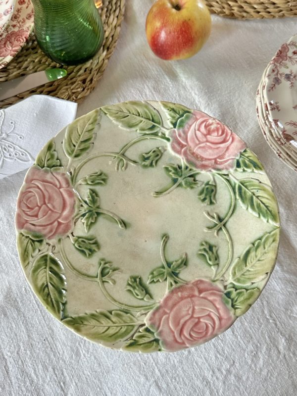 Merveille de compotier / présentoir aux roses en barbotine – Image 3