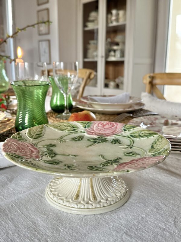 Merveille de compotier / présentoir aux roses en barbotine – Image 5