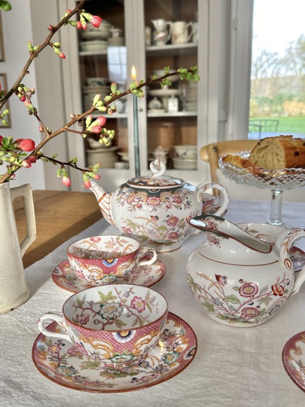 Sublime service à thé Sarreguemines - XIXème - Minton – Image 5