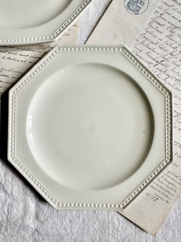 Deux assiettes à dessert perlées Montereau – Image 3