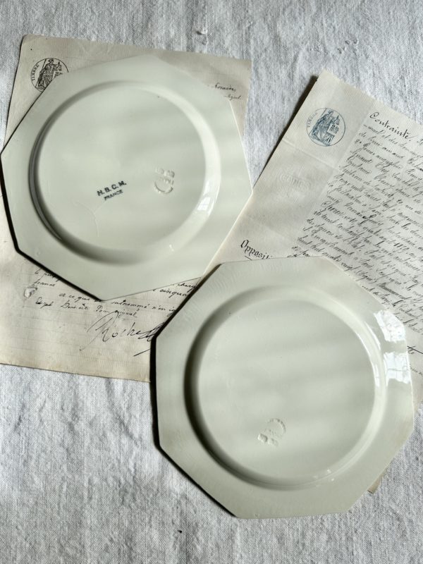 Deux assiettes à dessert perlées Montereau – Image 4