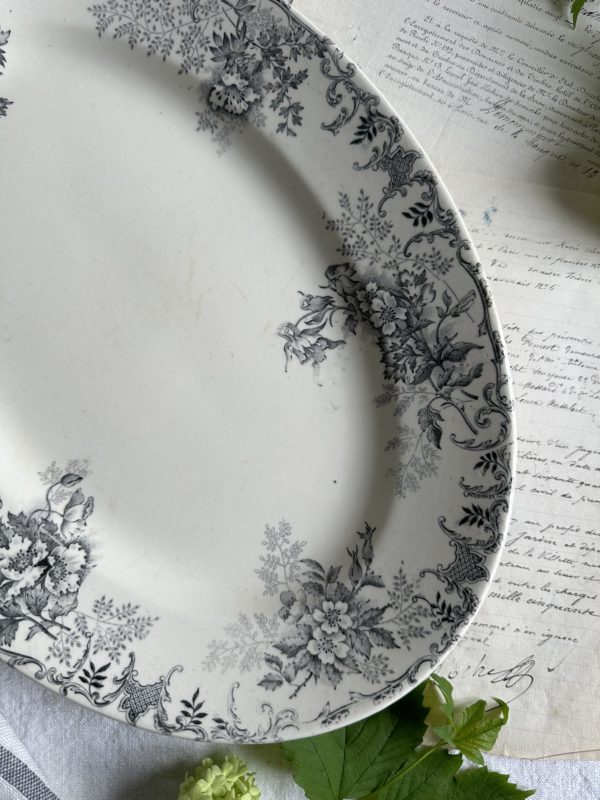 Grand plat ovale Choisy Le Roi modèle Floréal – Image 3