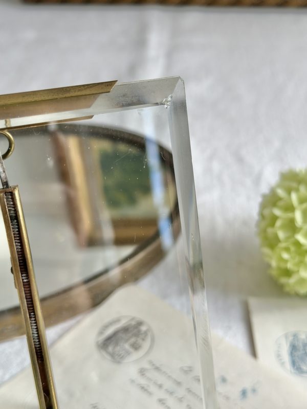 Cadre verre biseauté et laiton Napoléon III - 11 x 16cm – Image 2