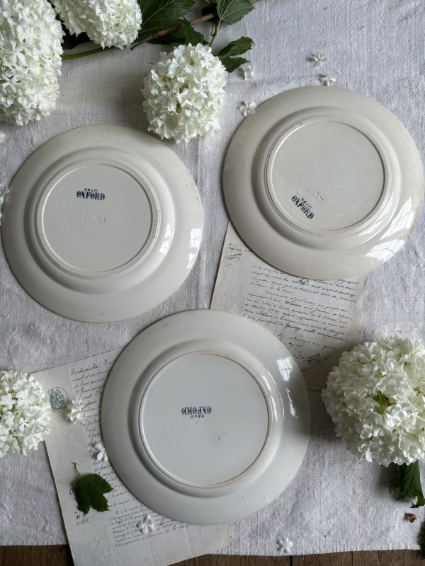 Suite de 3 assiettes plates Choisy le Roi modèle Oxford – Image 5