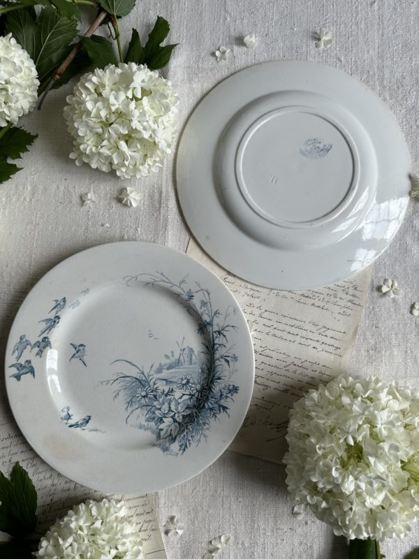 Paire d'assiettes plates Gien modèle Paysages – Image 4
