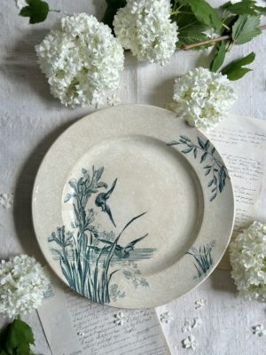 Grand plat rond JVB pour E.C Samaritaine modèle Nénuphar - 1894/1895