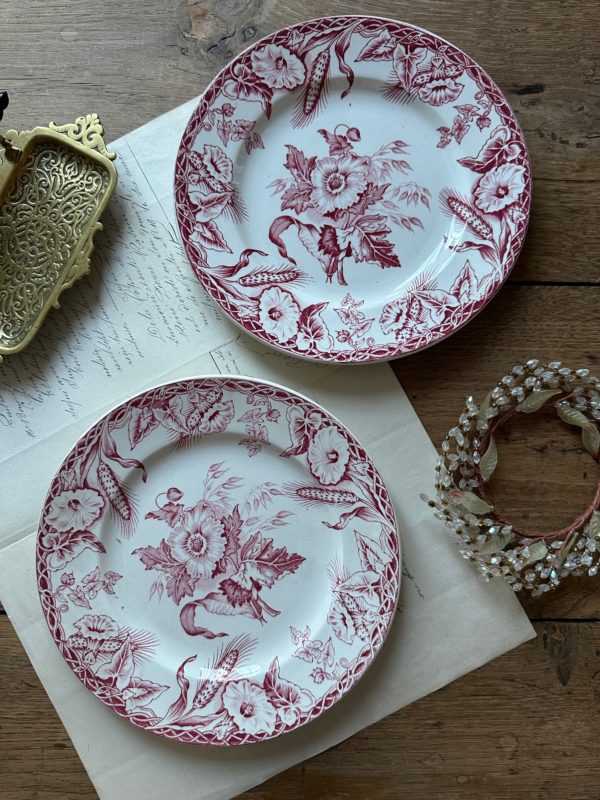 Deux assiettes plates Creil et Montereau modèle Messidor