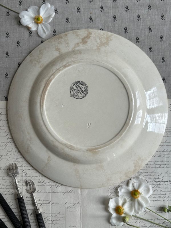 2. Plat rond Choisy le Roi Sce Français pour E. Bourgeois - 29,50cm – Image 2