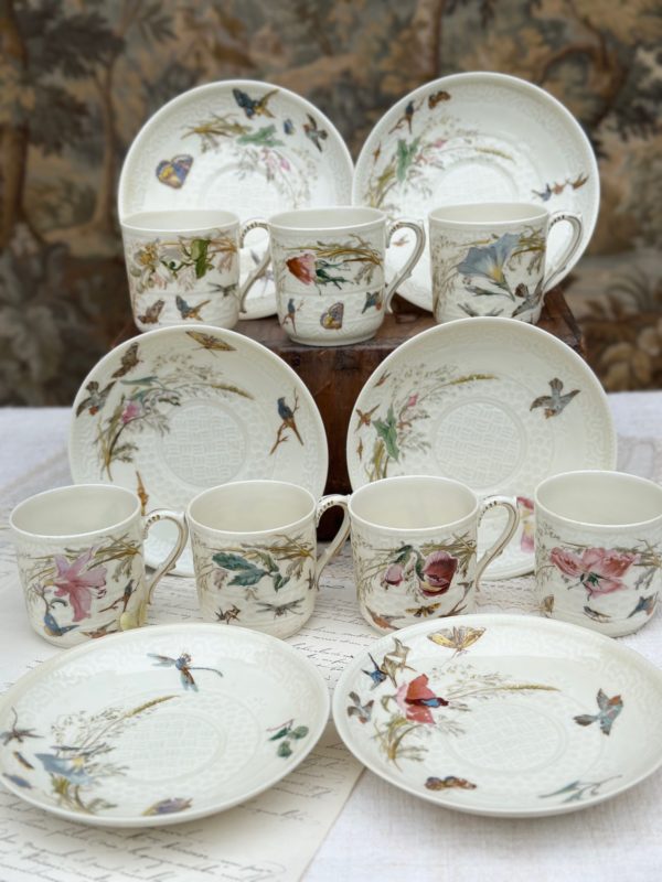 Exceptionnel service à café Haviland pour E. Bourgeois, dessins de Henri Léon Pallandre, Atelier Auteuil, XIXème – Image 6