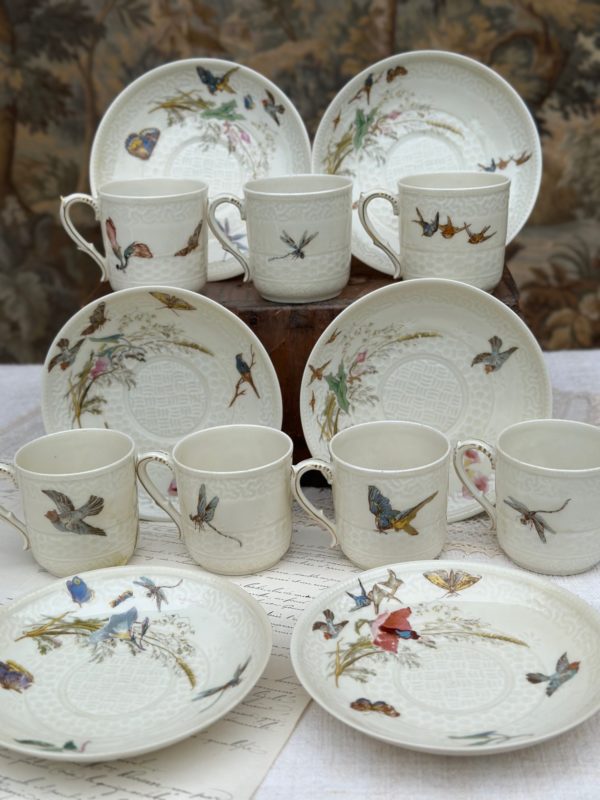 Exceptionnel service à café Haviland pour E. Bourgeois, dessins de Henri Léon Pallandre, Atelier Auteuil, XIXème – Image 7